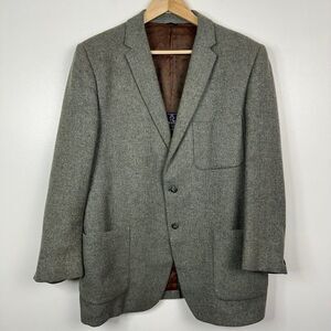 Vintage Harris Tweed  100% Pure Virgin Wool  Gray/Blue Blazer Sport Coat Jacket